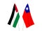 Taiwan and Palestine flags