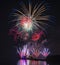 Taiwan, Penghu International Ocean Fireworks Festival, Rainbow Bridge, Magong Guanyinting Recreation Area, long exposure, new year