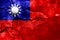 Taiwan rusted texture flag, rusty background.