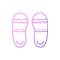 Taiwan slippers outline icon. Taiwanese walking shoes. Oriental footwear. Isolated vector stock illustration