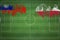 Taiwan vs Poland Soccer Match, national colors, national flags, soccer field, football game, Copy space