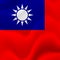 Taiwan waving flag. Vector illustration.