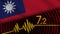 Taiwan Wavy Fabric Flag, 7.2 Earthquake, Breaking News, Disaster Concept