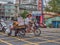 Taiwanese man on a three-wheeled bicycle