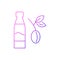 Taiwanese plum wine outline icon. Oriental fruit wine bottle. Asian alcohol drink Umeshu. Isolated vector illustration