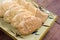 Taiyaki cakes on wood background,Japanese confectionery