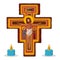 Taize cross for prayer illustrations