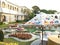 Taj Lake Palace Hotel Restaurant Courtyard. One of the most recognizable residences in the world, was featured in the film Octopu