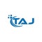 TAJ letter logo design on whaite background. TAJ creative initials letter logo concept. TAJ letter design