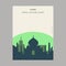 Taj Mahal Agara, India Vintage Style Landmark Poster Template