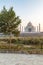 Taj Mahal as seen from across the Yamuna River northern view