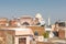 Taj Mahal as seen from roof top in Agra city, Agra