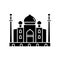 Taj Mahal black glyph icon