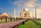 Taj Mahal complex, India most famous Wonder of the world, sunset view