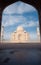 Taj Mahal DoorWay Silhouette Nobody Blue Sky Cloud