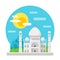 Taj Mahal flat design landmark