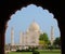 Taj Mahal in frame - unusual view