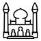 Taj Mahal icon, outline style