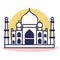 Taj Mahal Icon - Travel and Destination