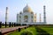 The Taj Mahal in India in the morning sun