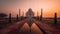 Taj Mahal India travel photography - made with Generative AI tools