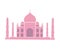 Taj Mahal Indian Landmark Travel Sticker Isolated