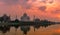 Taj Mahal ,an ivory-white marble mausoleum