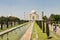 Taj mahal an ivory white marble mausoleum o Agra in India