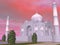 Taj Mahal mausoleum, Agra, India - 3D render