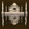 Taj Mahal mausoleum, Agra, India - 3D render