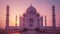 The Taj Mahal is a mausoleum-mosque located in Agra, India, on the banks of the Jamna River, built by order of the