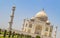 Taj Mahal panorama in Agra India with amazing symmetrical gardens