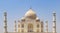 Taj Mahal panorama in Agra India with amazing symmetrical gardens