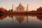 Taj Mahal reflected in river