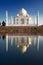 Taj Mahal reflected in river a