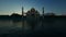 Taj Mahal reflected in water against  beautiful timelapse sunrise, 4K