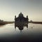 Taj Mahal reflected in the water, Agra, India AI generated