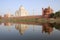 Taj Mahal reflecting in Yamuna river