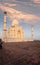 Taj Mahal Side Sunrise Fiery Sky