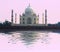 Taj Mahal Temple, reflecting pink, Agra