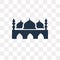 Taj mahal vector icon isolated on transparent background, Taj ma