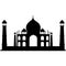 Taj Mahal vector, indian Agra temple illustration