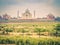 Taj Mahal view from yamuna river Agra, India,