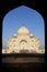 Taj Mahal through a window.