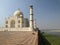 Taj Mahal on the Yamuna river bank