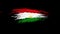 Tajikistan flag animation. Brush painted tajik flag, transparent background. Brush strokes. Tajikistan state patriotic national