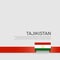 Tajikistan flag background. State patriotic tajik banner, cover. Ribbon color flag of tajikistan on a white background. National