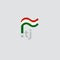 Tajikistan flag icon. Original simple design of the tajik flag, map marker. Design element, template national poster with tj