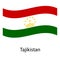 Tajikistan flag. national flag of Tajikistan.