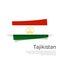 Tajikistan flag in paper cut style. Creative background in tajik flag colors for holiday card design. National Poster. State